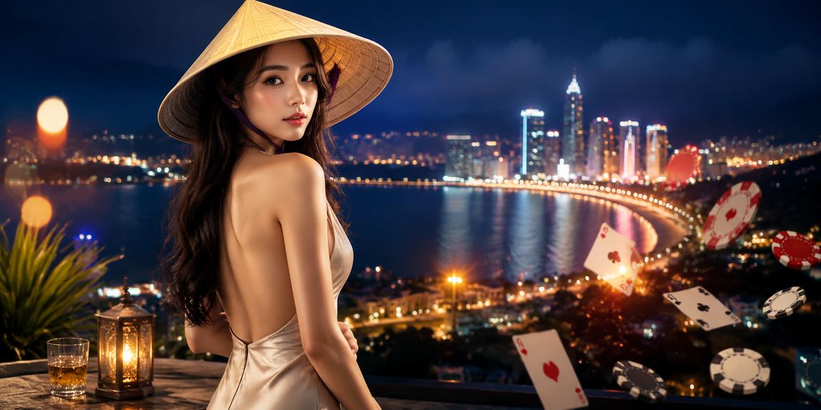 Cảnh đăng nhập tại Đà Nẵng với nền đèn neon